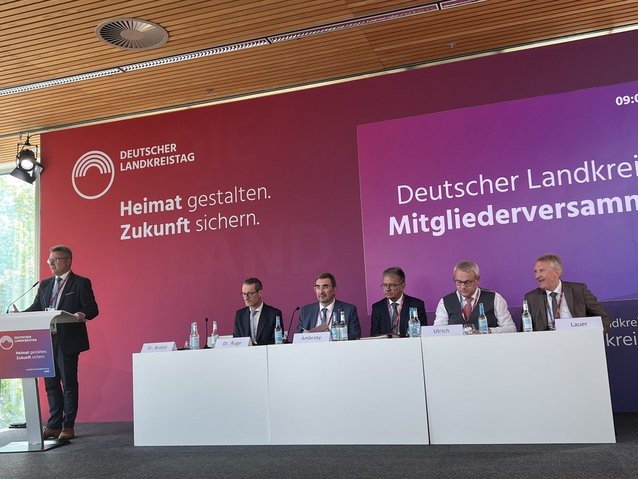 Mitgliederversammlung Deutscher Landkreistag - Vizepräsident des Deutschen Landkreistages Landrat Patrik Lauer